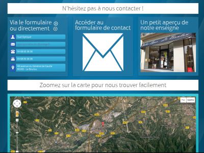 Formulaire de contact et plan d'accès