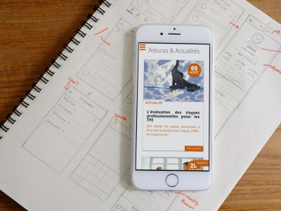 Page d'accueil vu sur un Iphone 6