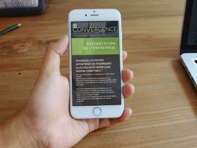 Page d'accueil vu sur un Iphone 6