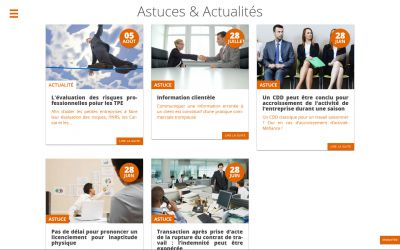 Listes des astuces et des actualités